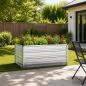 Preview: ARDEBO.de - Hochbeet im Garten Verzinktes Silber 100 x 80 x 55 cm Stahl