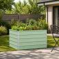 Preview: ARDEBO.de - Hochbeet im Garten Pastellgrün 100 x 80 x 55 cm Stahl
