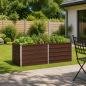 Preview: ARDEBO.de - Hochbeet im Garten Schwarznuss 163 x 80 x 55 cm Stahl