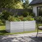 Preview: ARDEBO.de - Hochbeet im Garten Verzinktes Silber 163 x 80 x 55 cm Stahl