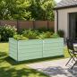 Preview: ARDEBO.de - Hochbeet im Garten Pastellgrün 163 x 80 x 55 cm Stahl