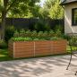 Preview: ARDEBO.de - Hochbeet im Garten Holz Braun 242 x 80 x 55 cm Stahl