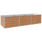 Preview: Hochbeet im Garten Holz Braun 242 x 80 x 55 cm Stahl