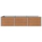 Preview: Hochbeet im Garten Holz Braun 242 x 80 x 55 cm Stahl