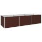 Preview: Hochbeet im Garten Braun 242 x 80 x 55 cm Stahl