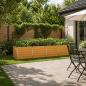 Preview: ARDEBO.de - Hochbeet im Garten Holz Natur 321 x 80 x 55 cm Stahl