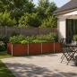 Preview: ARDEBO.de - Hochbeet im Garten Wetterfeststahl 321 x 80 x 55 cm Stahl