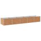 Preview: Hochbeet im Garten Holz Braun 400 x 80 x 55 cm Stahl