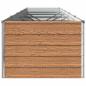 Preview: Hochbeet im Garten Holz Braun 400 x 80 x 55 cm Stahl