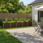 Preview: ARDEBO.de - Hochbeet im Garten Braun 400 x 80 x 55 cm Stahl