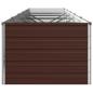 Preview: Hochbeet im Garten Braun 400 x 80 x 55 cm Stahl