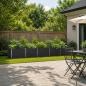Preview: ARDEBO.de - Hochbeet im Garten Anthrazit 400 x 80 x 55 cm Stahl