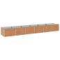 Preview: Hochbeet im Garten Holz Braun 480 x 80 x 55 cm Stahl