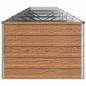 Preview: Hochbeet im Garten Holz Braun 480 x 80 x 55 cm Stahl