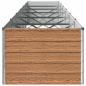 Preview: Hochbeet im Garten Holz Braun 600 x 80 x 55 cm Stahl
