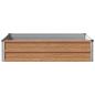 Preview: Hochbeet im Garten Holz Braun 100 x 80 x 24 cm Stahl