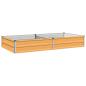 Preview: Hochbeet im Garten Holz Natur 160 x 80 x 24 cm Stahl
