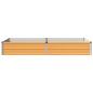 Preview: Hochbeet im Garten Holz Natur 160 x 80 x 24 cm Stahl