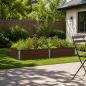 Preview: ARDEBO.de - Hochbeet im Garten Schwarzwalnuss 160 x 80 x 24 cm Stahl
