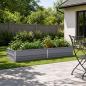 Preview: ARDEBO.de - Hochbeet im Garten Grau 160 x 80 x 24 cm Stahl