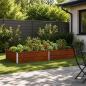 Preview: ARDEBO.de - Hochbeet im Garten Wetterfeststahl 160 x 80 x 24 cm Stahl
