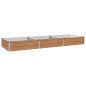 Preview: Hochbeet im Garten Holz Braun 240 x 80 x 24 cm Stahl