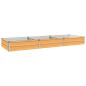 Preview: Hochbeet im Garten Holz Natur 240 x 80 x 24 cm Stahl