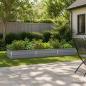 Preview: ARDEBO.de - Hochbeet im Garten Grau 240 x 80 x 24 cm Stahl