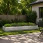Preview: ARDEBO.de - Hochbeet im Garten Verzinktes Silber 240 x 80 x 24 cm Stahl