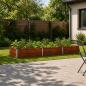 Preview: ARDEBO.de - Hochbeet im Garten Wetterfeststahl 240 x 80 x 24 cm Stahl