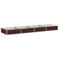 Preview: Hochbeet im Garten Braun 320 x 80 x 24 cm Stahl