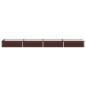 Preview: Hochbeet im Garten Braun 320 x 80 x 24 cm Stahl