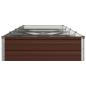 Preview: Hochbeet im Garten Braun 320 x 80 x 24 cm Stahl