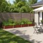Preview: ARDEBO.de - Hochbeet im Garten Wetterfeststahl 320 x 80 x 24 cm Stahl