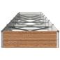 Preview: Hochbeet im Garten Holz Braun 600 x 80 x 24 cm Stahl