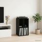Preview: ARDEBO.de - Schallplattenschrank Schwarz Eichen-Optik 44,5 x 36,5 x 74,5 cm