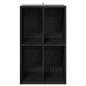 Preview: Schallplattenschrank Schwarz Eichen-Optik 44,5 x 36,5 x 74,5 cm