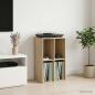 Preview: ARDEBO.de - Schallplattenschrank Sonoma-Eiche 44,5 x 36,5 x 74,5 cm