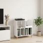Preview: ARDEBO.de - Plattenspieler Stand Wei? 82 x 39,5 x 82,5 cm Holzwerkstoff