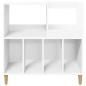 Preview: Plattenspieler Stand Wei? 82 x 39,5 x 82,5 cm Holzwerkstoff