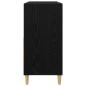 Preview: Plattenspieler Stand Schwarz Eichen-Optik 82 x 39,5 x 82,5 cm