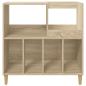 Preview: Plattenspieler Stand Sonoma-Eiche 82 x 39,5 x 82,5 cm