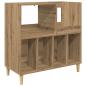 Preview: Plattenspieler Stand Artisan-Eiche 82 x 39,5 x 82,5 cm