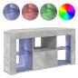 Preview: Eck-LED-TV-Schrank 100 x 40 x 50 cm Beton Grau Holzwerkstoff