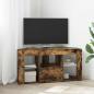 Preview: ARDEBO.de - Eck-LED-TV-Schrank 100 x 40 x 50 cm Geräucherte Eiche