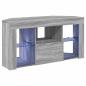 Preview: Eck-LED-TV-Schrank 100 x 40 x 50 cm Graues Sonoma Holzwerkstoff