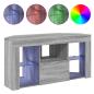 Preview: Eck-LED-TV-Schrank 100 x 40 x 50 cm Graues Sonoma Holzwerkstoff