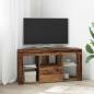 Preview: ARDEBO.de - Eck-LED-TV-Schrank 100 x 40 x 50 cm Altholz Holzwerkstoff