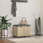 Preview: ARDEBO.de - Flurbank mit Kissen mit Regal Sonoma-Eiche 60 x 38 x 46 cm
