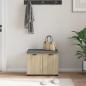 Preview: Flurbank mit Kissen mit Regal Sonoma-Eiche 60 x 38 x 46 cm